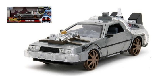 Immagine di DE LOREAN "BACK TO THE FUTURE III" RAILROAD WHEELS W/LIGHTS TRY ME 1:24