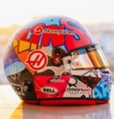 Immagine di CASCO ESTEBAN OCON MIAMI GP 2025 HAAS 1:5