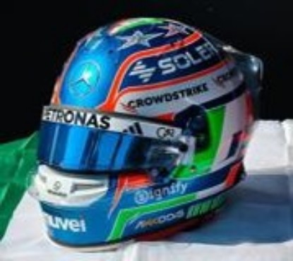 Immagine di CASCO KIMI ANTONELLI EMILIA ROMAGNA GP 2025 MERCEDES 1:5