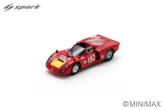 Immagine di ALFA ROMEO T33-2 N.182 6th TARGA FLORIO 1968 G.BAGHETTI-G.BISCALDI 1:43