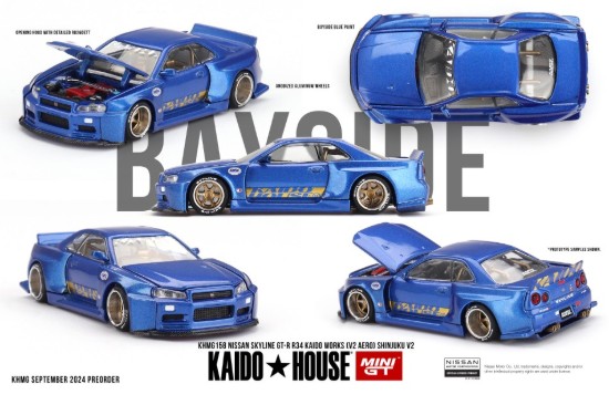 Immagine di NISSAN SKYLINE GT-R (R34) KAIDO WORKS (V2 AERO) SHINJUKU V2 1999 1:64