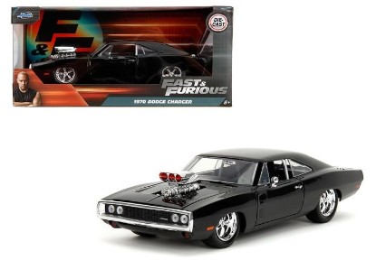 Immagine di DODGE CHARGER 1970 FAST & FURIOUS GLOSSY BLACK 1:24
