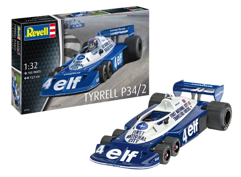 KIT MODELLINO AUTO F1 STATICO DIECAST REVELL TYRREL P34/2 MODELLISMO SCALA 1:32