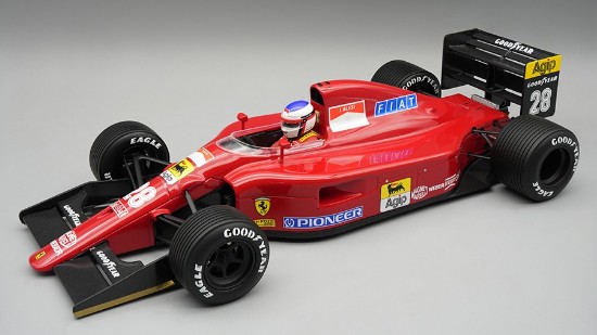 Immagine di FERRARI 641 F1 N.28 BRITISH GP 1991 RAIN TYRES J.ALESI W/DRIVER 1:18