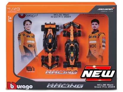 Immagine di MC LAREN MCL38 SET N.4 L.NORRIS + N.81 O.PIASTRI 2024 1:43