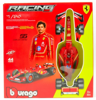 Immagine di FERRARI SF-24 N.55 CARLOS SAINZ F1 2024 WITH HELMET KIT 1:24