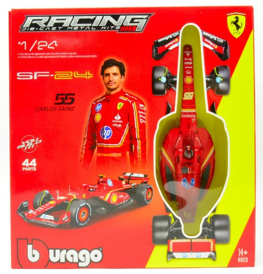 Immagine di FERRARI SF-24 N.55 CARLOS SAINZ F1 2024 WITH HELMET KIT 1:24