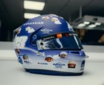 Immagine di CASCO ALEXANDER ALBON 2025 WILLIAMS F1 BRITAIN GP 1:5