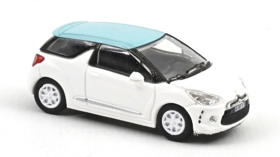 Immagine di CITROËN DS3 2010 BANQUISE WHITE AND BLUE BOTICELLI ROOF 1:87