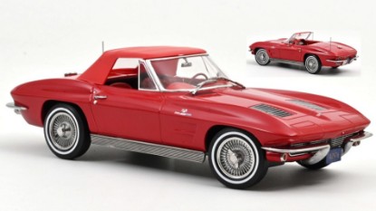 Immagine di CHEVROLET CORVETTE STINGRAY CABRIOLET 1963 RIVERSIDE RED 1:18