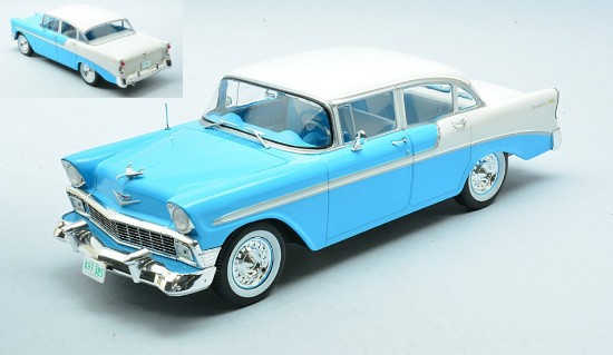 Immagine di CHEVROLET BEL AIR 4-DOOR HARD TOP 1956 LIGHT BLUE 1:24