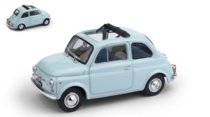 Immagine di FIAT 500 F 1965-72 APERTA AZZURRO ACQUAMARINA 1:43