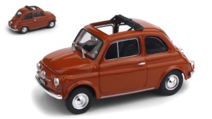 Immagine di FIAT 500 F 1965-72 APERTA ROSSO CORALLO CHIARO  1:43