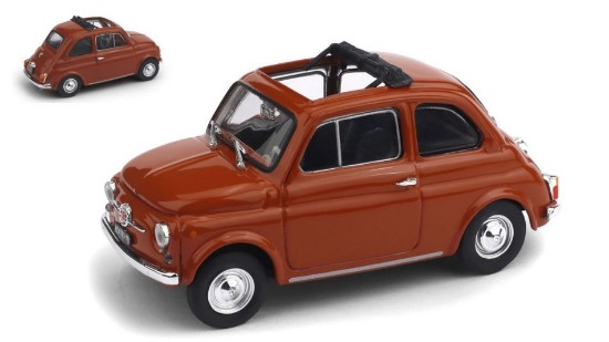 Immagine di FIAT 500 F 1965-72 APERTA ROSSO CORALLO CHIARO  1:43