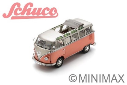 Immagine di VW T1 SAMBA 1962 ORANGE/MET.SILVER DIE CAST 1:18