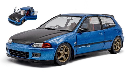 Immagine di HONDA CIVIC (EG6) SOLIDO WORKS 1991 COBALT BLUE PEARL 1:18