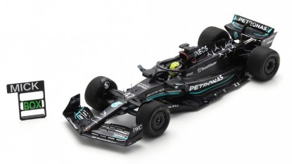 Immagine di MERCEDES F1 N.47 SPANISH GP 2023 TYRE TEST MICK SCHUMACHER W/PIT B.1:18