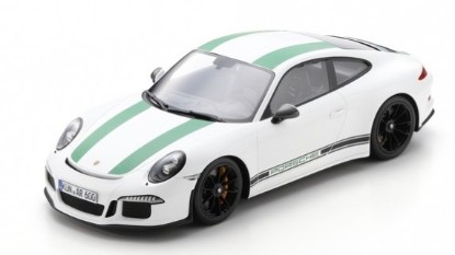 Immagine di PORSCHE  911 R 2016 WHITE W/GREEN STRIPES 1:12