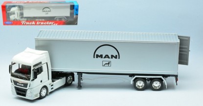 Immagine di MAN TGX XXL TRACTOR CREAM W/SILVER TRAILER 1:32