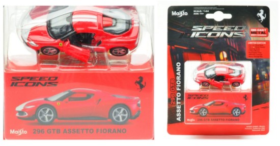 Immagine di FERRARI 296GTB ASSETTO FIORANO RED SPEED ICONS 1:64