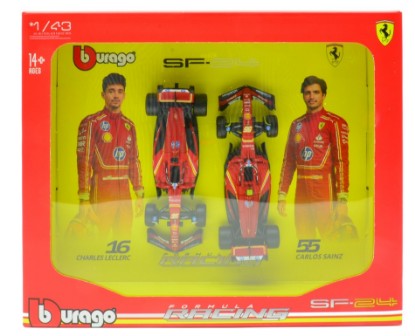 Immagine di SET SCUDERIA FERRARI 2024 SF-24 N.16 + SF-24 N.55 1:43