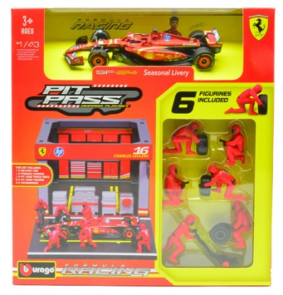 Immagine di DIORAMA PIT STOP 2024 SF-24 N.16 CHARLES LECLERC 1:43