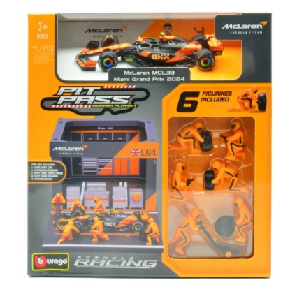 Immagine di PIT STOP SET MC LAREN MCL 38 N.4 LANDO NORRIS 2024 1:43