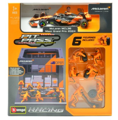 Immagine di PIT STOP SET MC LAREN MCL38 N.81 OSCAR PIASTRI 2024 1:43
