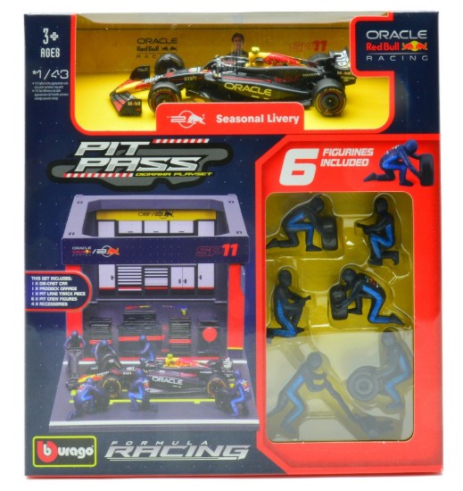 Immagine di PIT STOP SET RED BULL RB19 N.11 SERGIO PEREZ 2023 1:43