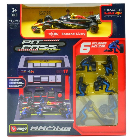 Immagine di PIT STOP SET RED BULL RB19 N.11 SERGIO PEREZ 2023 1:43