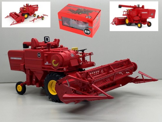 Immagine di MIETITREBBIA HARVESTER MF 510 COMBINE WITH TRANSPORT TRAILER 1:32