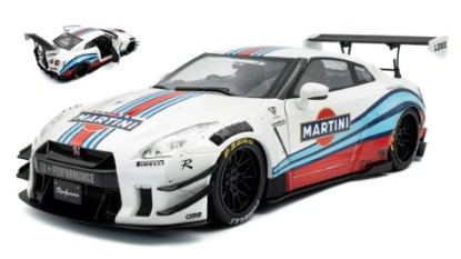 Immagine di NISSAN GT-R (R35) W/ LIBERTY WALK BODY KIT 2.0 M 2024 MARTINI 1:18