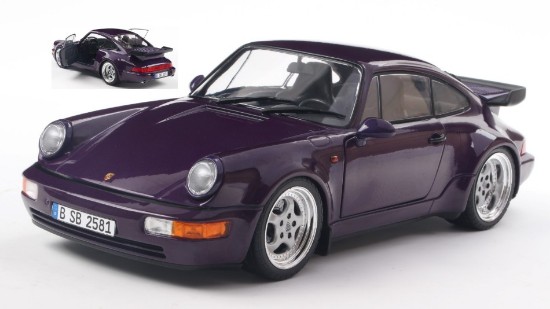 Immagine di PORSCHE 911 (964) TURBO 1990 VIOLET BLUE METALLIC 1:18
