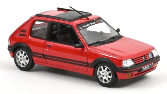 Immagine di PEUGEOT 205 GTI 1.9 1991 VALLELUNGA RED WITH PTS DECO 1:43