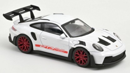 Immagine di PORSCHE 911 GT3 RS 2022 WHITE WITH RED STICKERS JET CAR 1:43