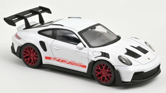 Immagine di PORSCHE 911 GT3 RS 2022 WHITE WITH RED STICKERS JET CAR 1:43