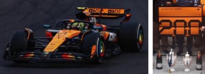 Immagine di MCLAREN MCL39 N.4 WINN.HUNGARIAN GP 2025 W/PIT BOARD L.NORRIS 1:43