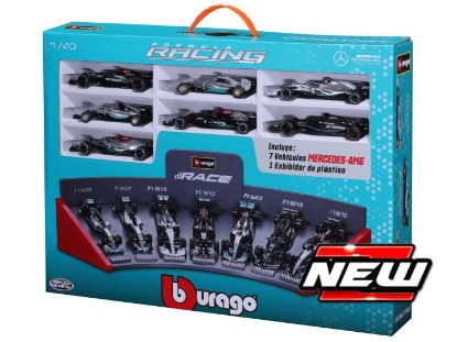 Immagine di MERCEDES F1 SET:2014-2016-2019-2021-2022-2023 7 MODELS-VARIOUS DRIV.1:43