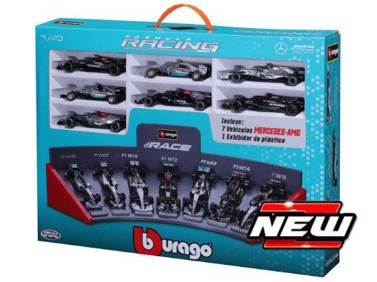 Immagine di MERCEDES F1 SET:2014-2016-2019-2021-2022-2023 7 MODELS-VARIOUS DRIV.1:43