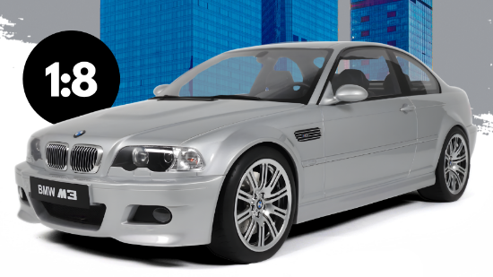 Immagine di BMW M3 E46 SILVER 2003 1:8