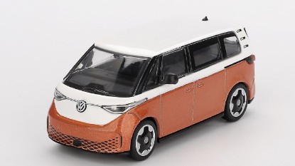 Immagine di VOLKSWAGEN ID.BUZZ CARAVELLE CANDY WHITE/ENERGETIC ORANGE 2024 1:64