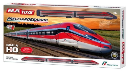 Immagine di TRENO FRECCIAROSSA 1000 C/LUCI cm 185x101 A BATTERIA 1:87