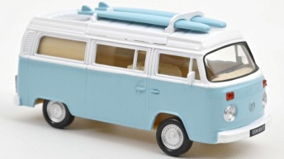 Immagine di VW COMBI T2b CAMPER VAN 1973 PASTEL BLUE JET-CAR 1:43