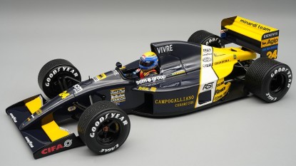 Immagine di MINARDI M191 N.24 AUSTRALIAN GP 1991 R.MORENO RAIN TYRES W/DRIVER 1:18