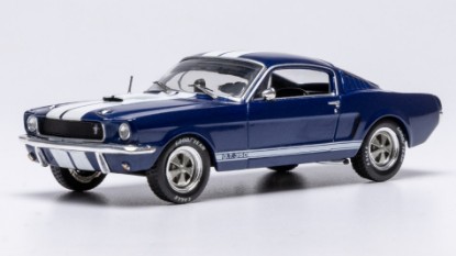 Immagine di FORD MUSTANG SHELBY GT 350 1965 DARK BLUE/WHITE 1:43