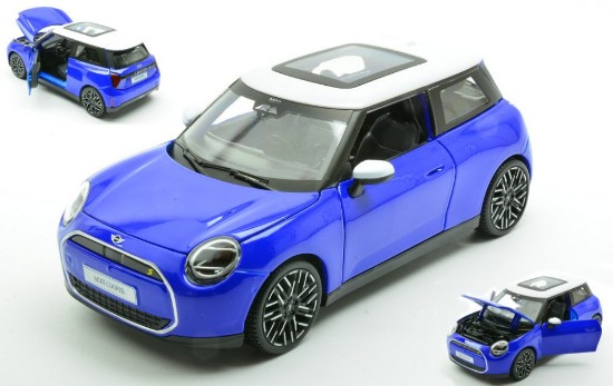 Immagine di MINI COOPER SE (J01) 2024 BLUE W/WHITE ROOF 1:24
