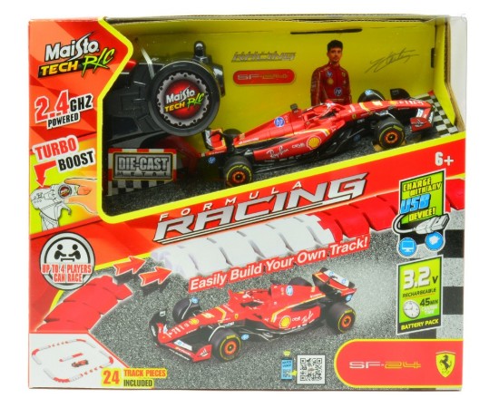 Immagine di FERRARI SF-24 N.16 CHARLES LECLERC RADIOCOMANDO CON PISTA SCALA 1:41