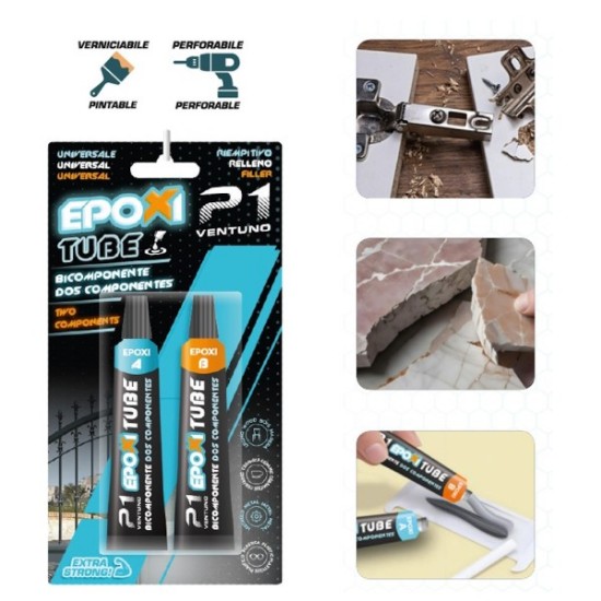 Immagine di EPOXI TUBE 21 ADESIVO BICOMPONENTE GR.10+10