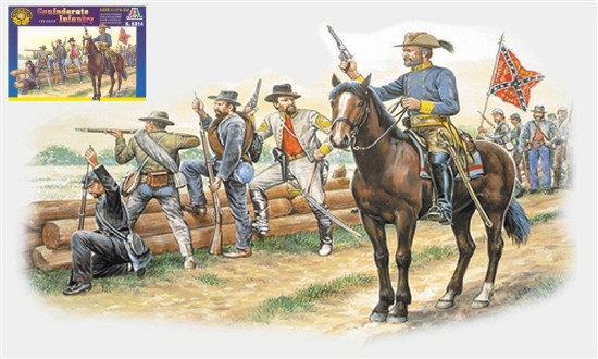 Immagine di CONFEDERATE INFANTRY THE GRAYS KIT 1:72