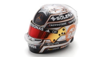 Immagine di CASCO KIMI ANTONELLI 2025 MERCEDES F1 BRITAIN GP 1:5
